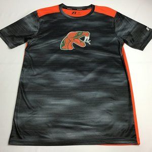 FAMU Florida A&M University Rattlers Gray & Orange Mens Moisture Wicking Shirt M